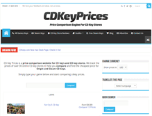 Tablet Screenshot of cdkeyprices.com